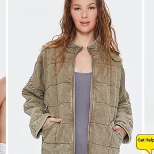 Quilted Zip- Up Jacket F21 Small